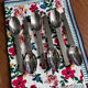 Set of 6 silver-plated table spoons by Hermès, "Charnière"