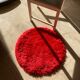 Red round carpet 65cm