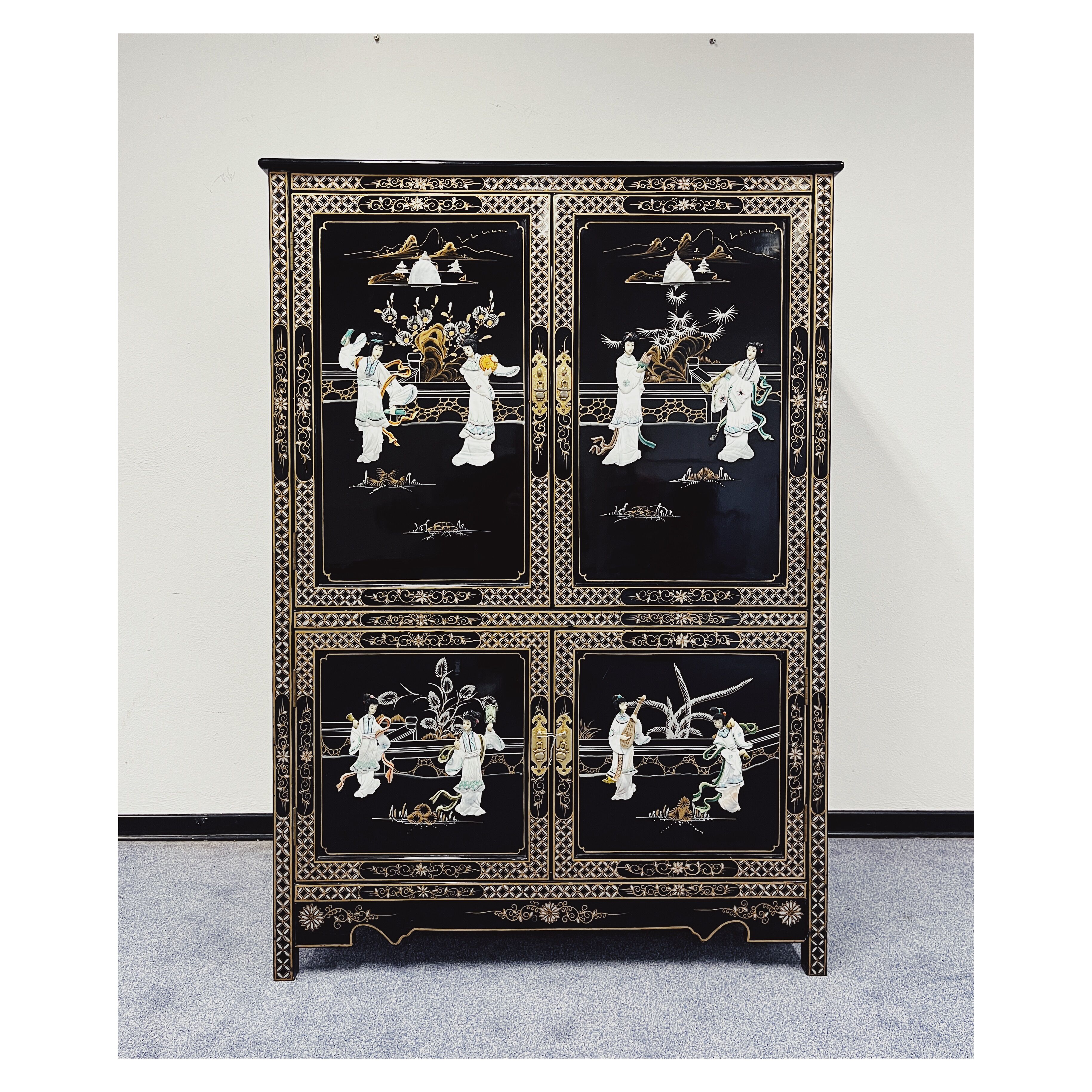 Chinese closet with stone