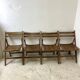 Set of 4 vintage wooden folding chairs