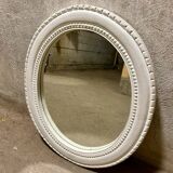 Oval white mirror