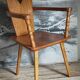 Art-popular armchair 50s in solid wood