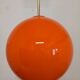 Suspension boule XL en opaline orange des années 60/70