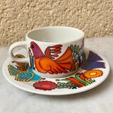 Coffee maker and ceramic coffee cup Villeroy and Boch Acapulco vintage 70s