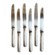 6 Christofle silver-plated knives, "Malmaison" service