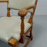 Set of 4 Dutch Design Oakwood Arm Chairs by Theo Ruth for Artifort, 1950s