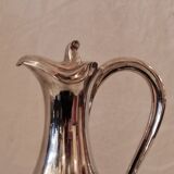 Carafe in glass and silver metal, 20th century
