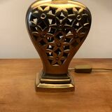 Lampe vintage en laiton massif ajouré