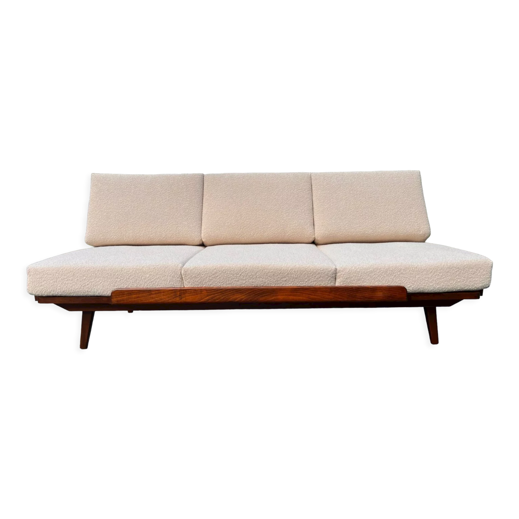 JITONA Sofa Renovated Buckle Fabric, Vintage Czech 1960s