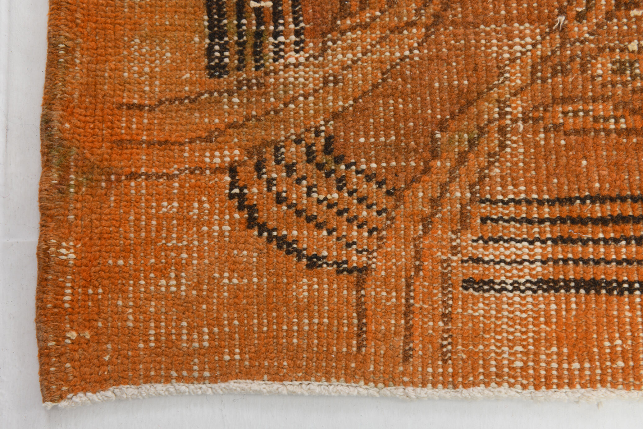 Orange wool turkish rug 299x178cm