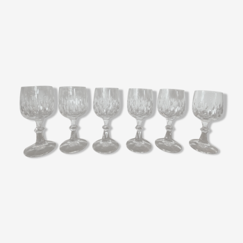 Set de 6 verres en cristal