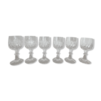 Set de 6 verres en cristal