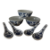 Lot de 3 bols 4 cuillères chinois bleu