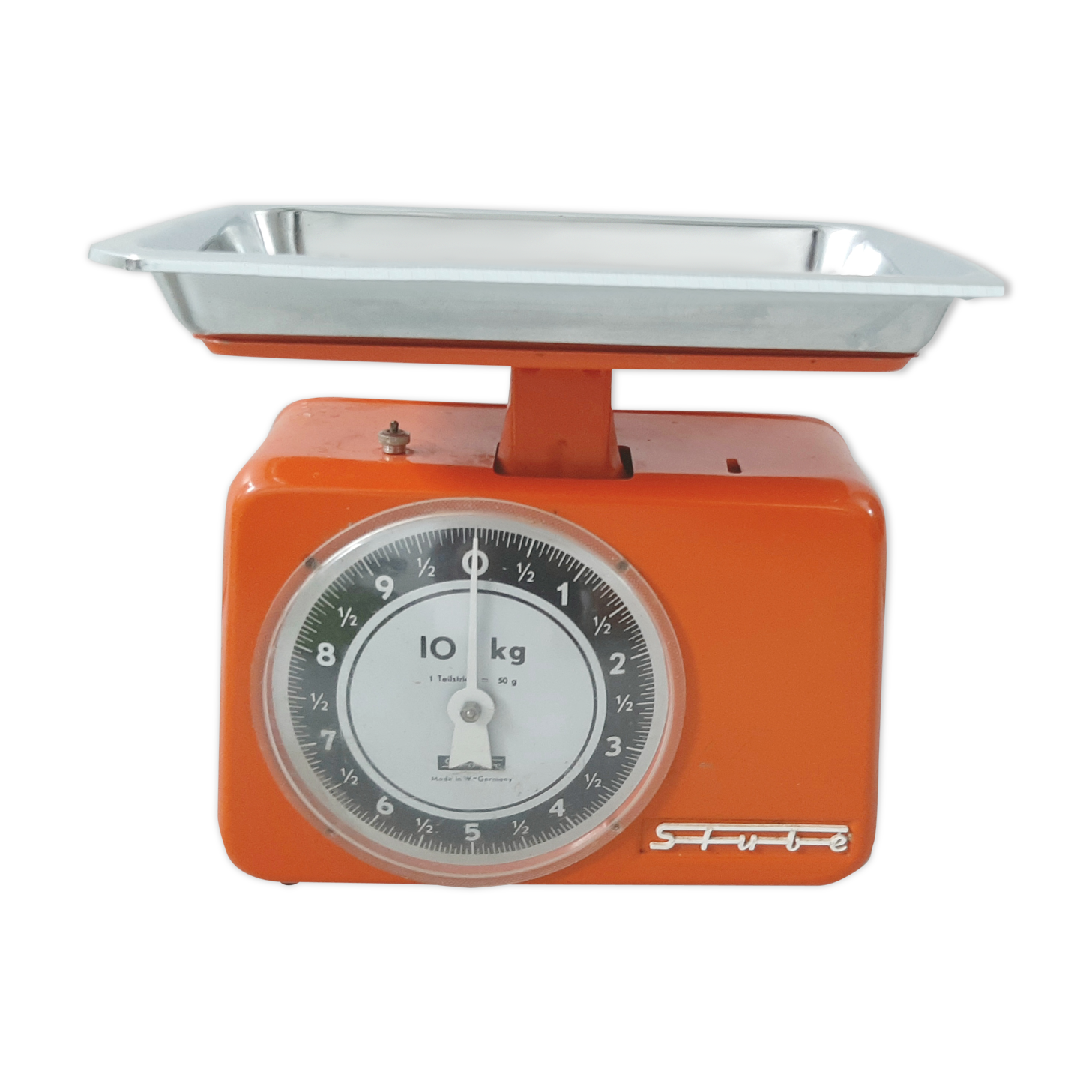 Vintage kitchen scale Stube West Germany orange