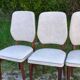 Set of 4 vintage Scandinavian design chairs – 1960s/70s – stained wood