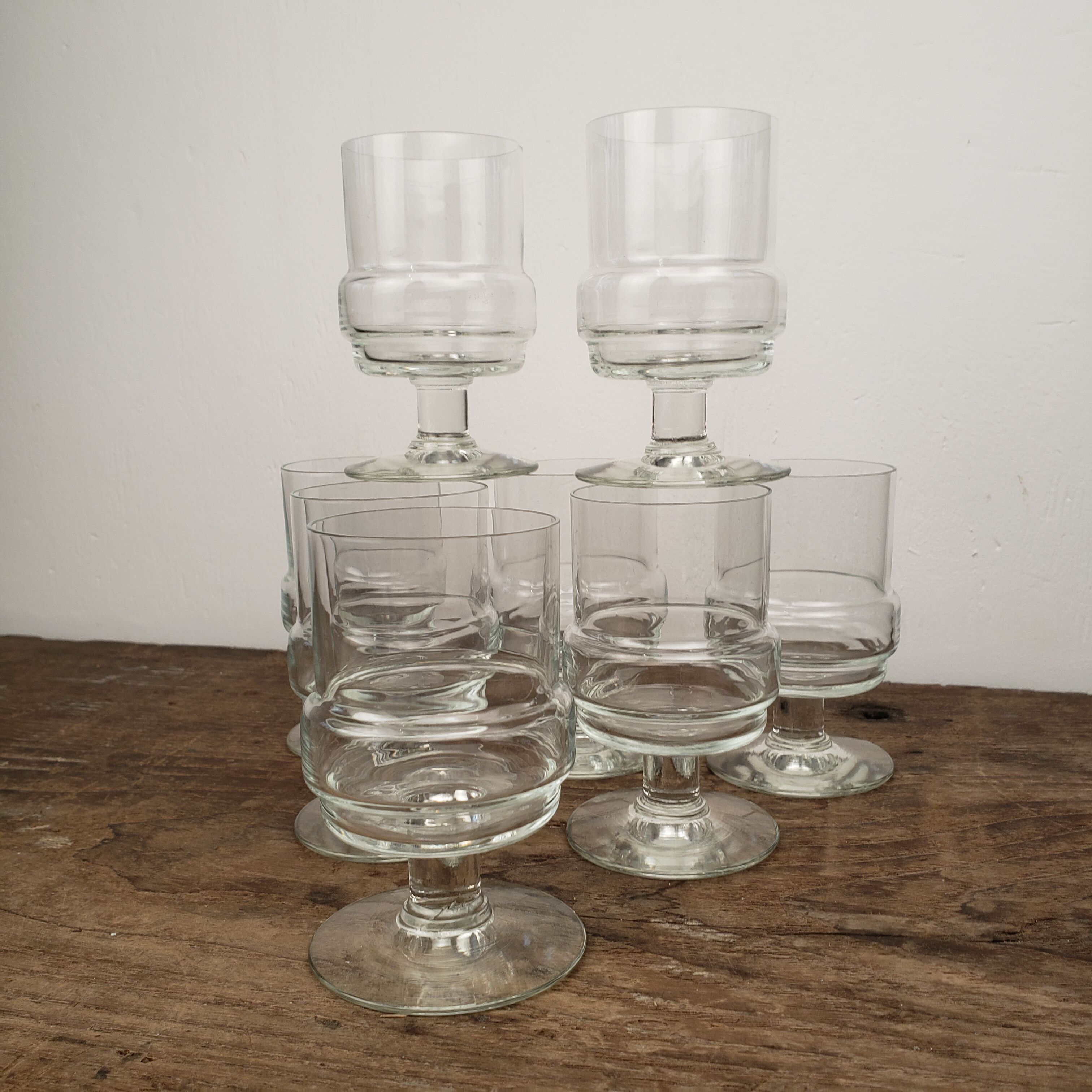 Vintage stemware x8