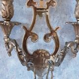 Pair of gold bronze appliques - year 60