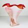 Vintage Murano vase in red and white, Italy, 1970s.