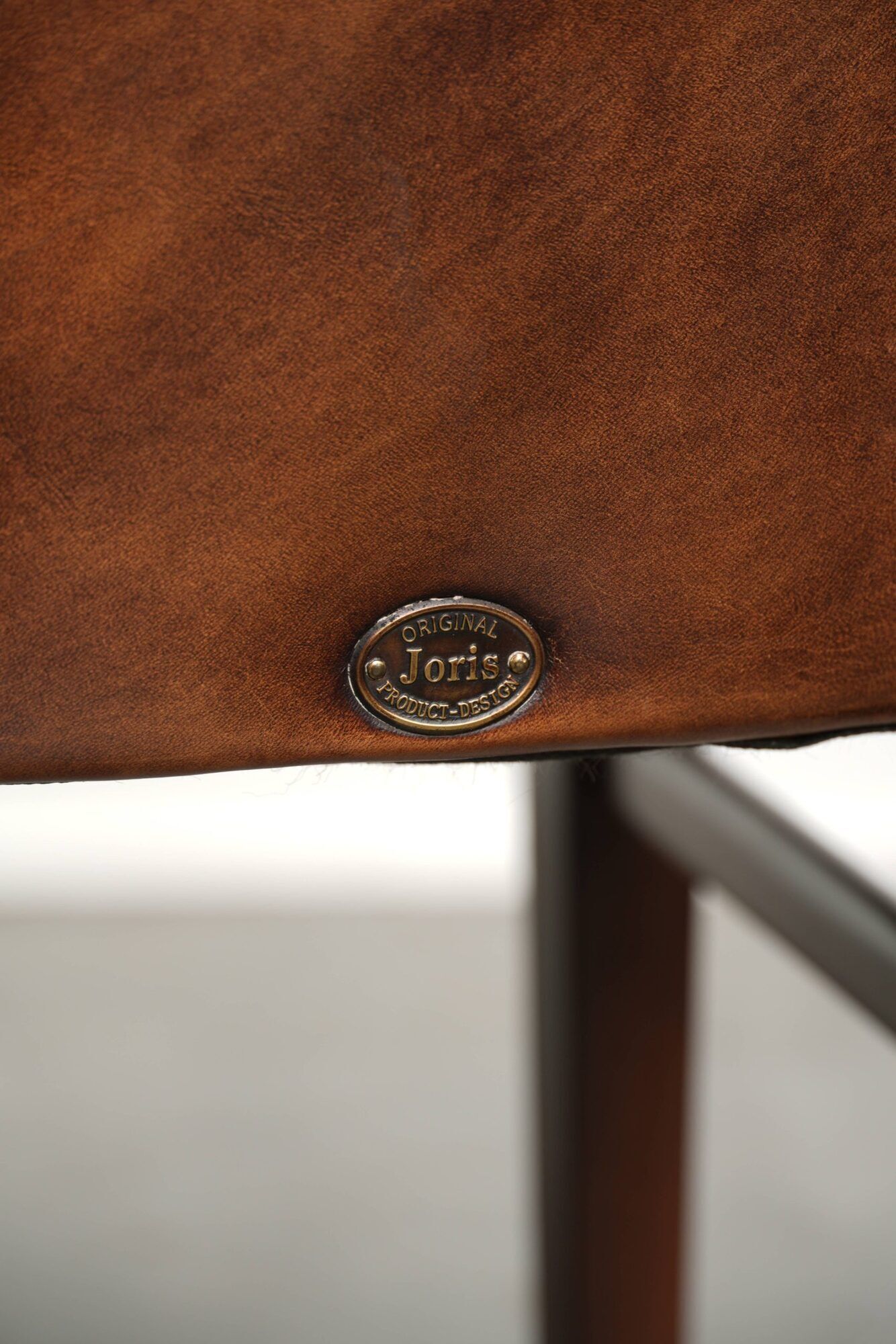 Set of 6 sheepskin dining chairs in a cognac colour with a lovely patina