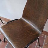 set of 10 vintage stackable chairs