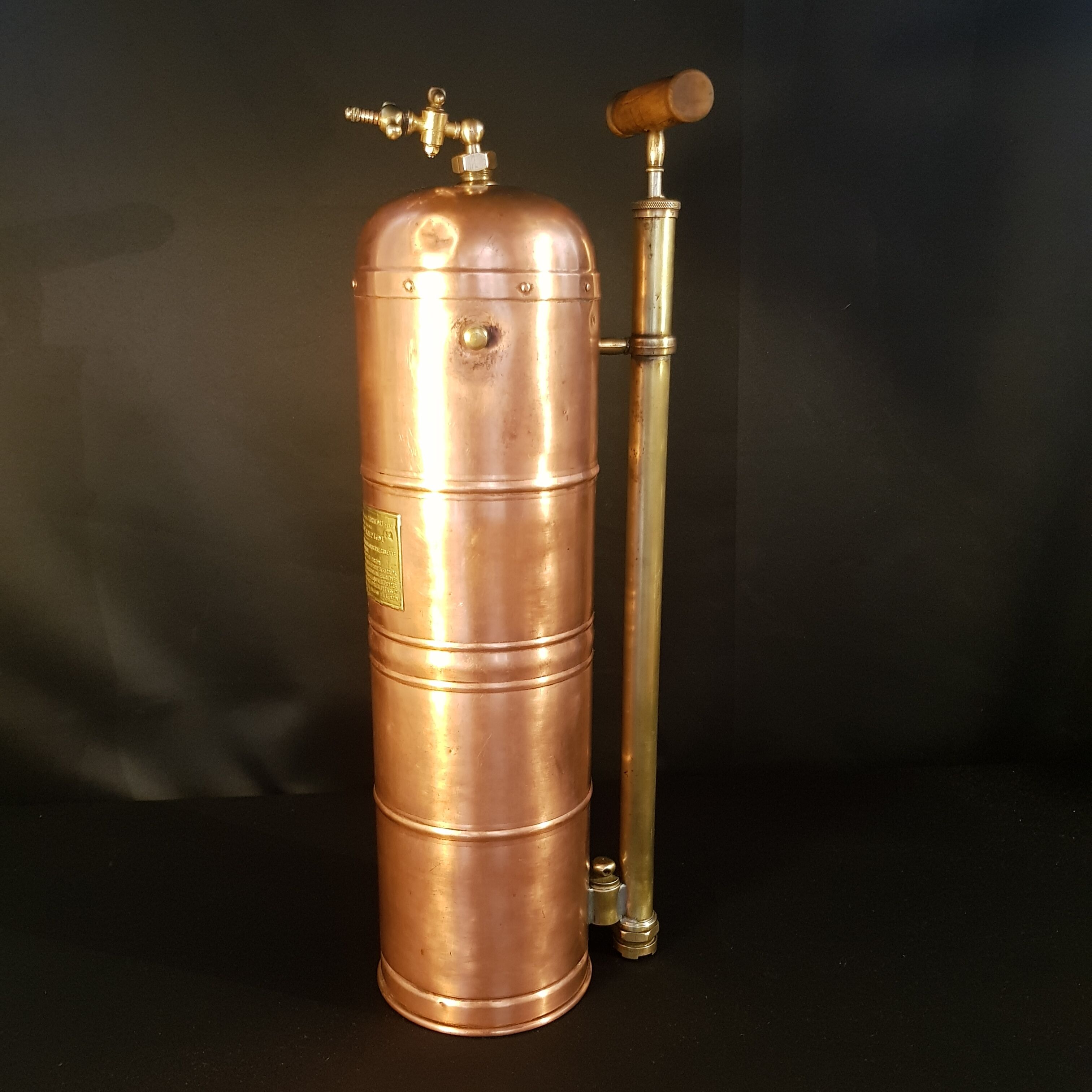 Old large copper Muratori sprayer