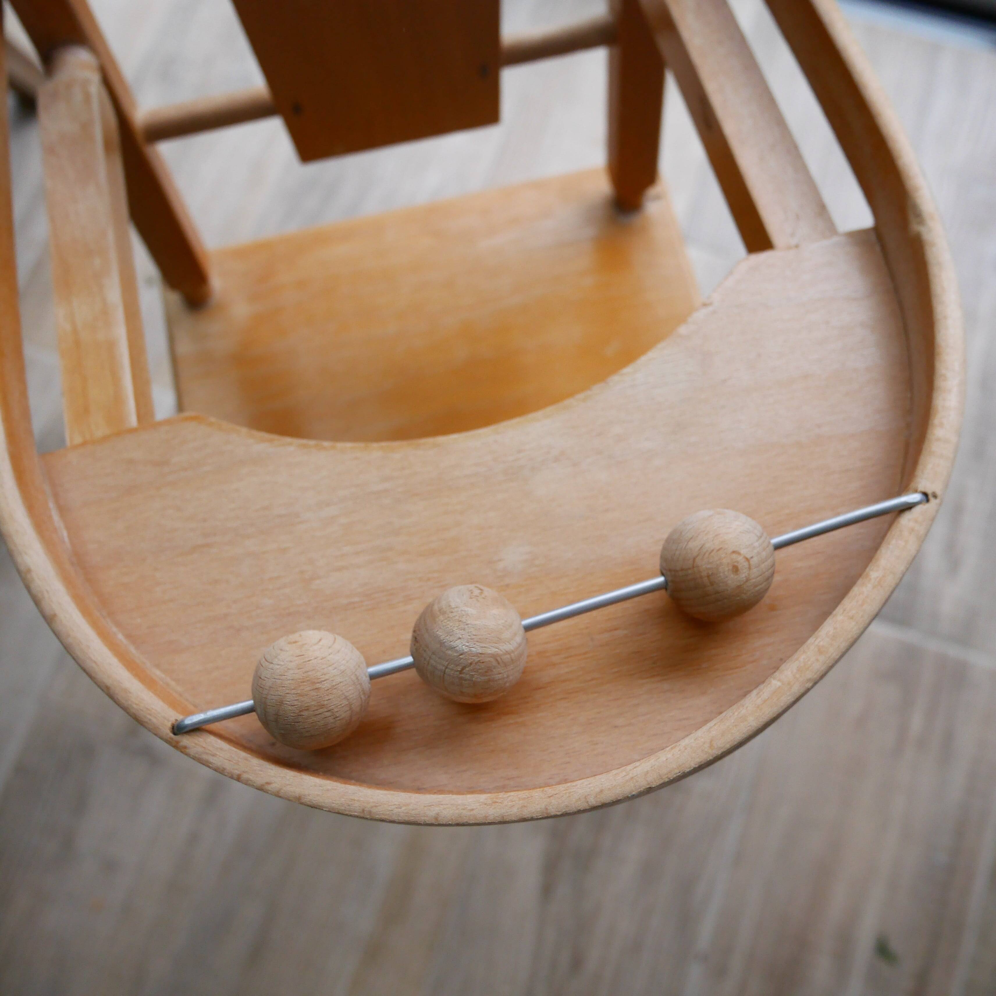 Wooden doll high chair