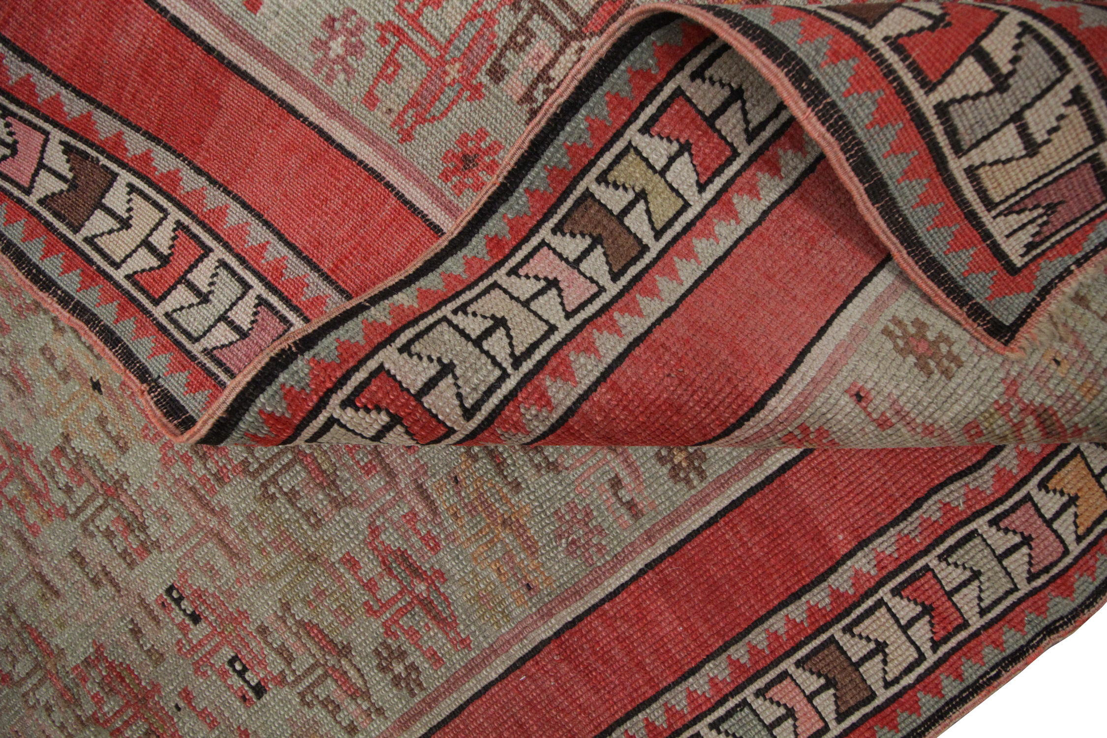 Antique caucasian handwoven wool karabagh rug 1880 79x144cm