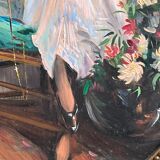 Portrait of a lady in Art Deco style