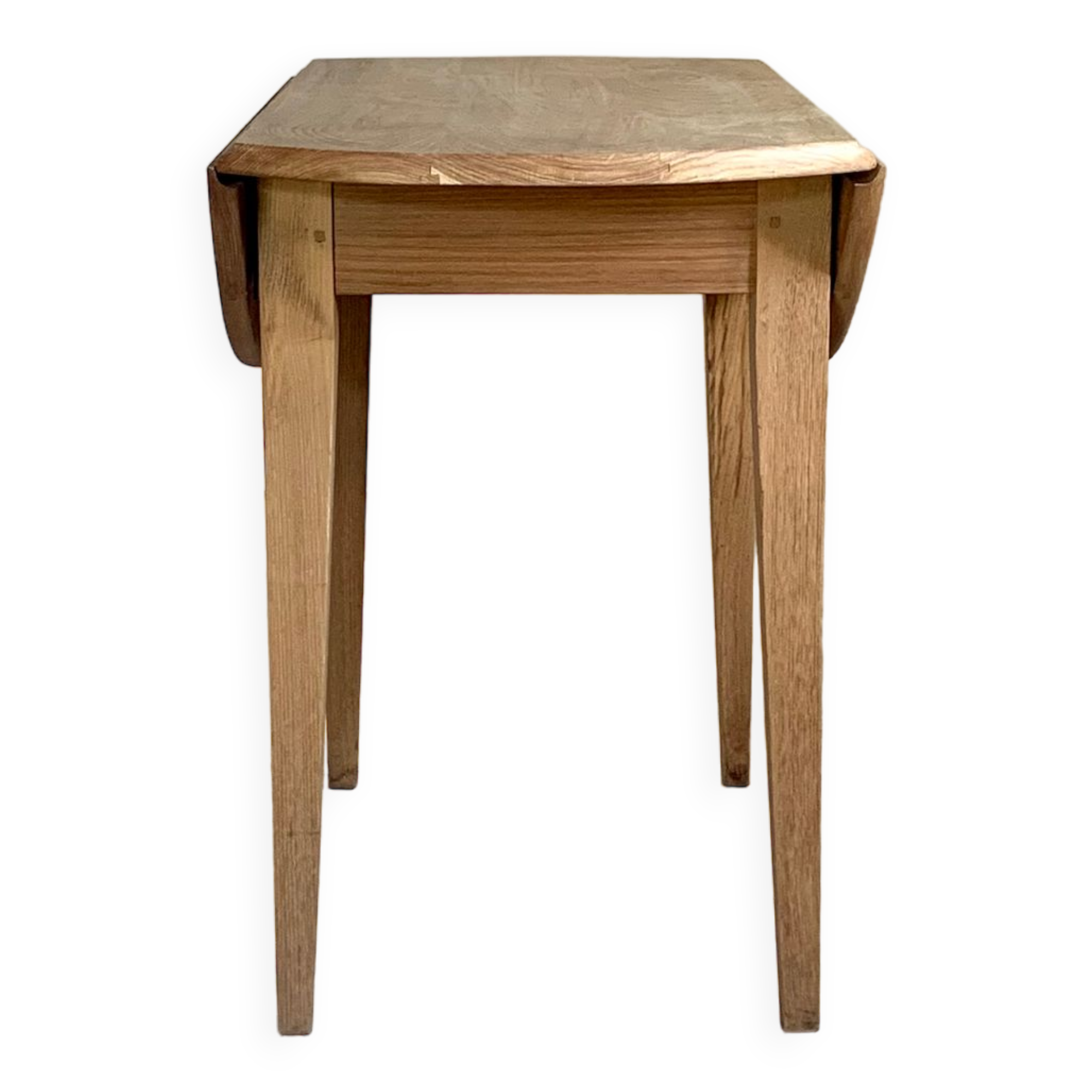 Modular table with vintage solid oak flap