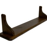 Vintage book shelf wall rack 1970s wood minimalist design