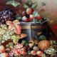 Still life with fruits. Oil on canvas. Signed.