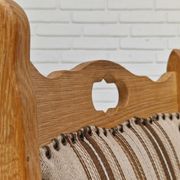 Danish dinning set of table and four chairs in oak and wool.