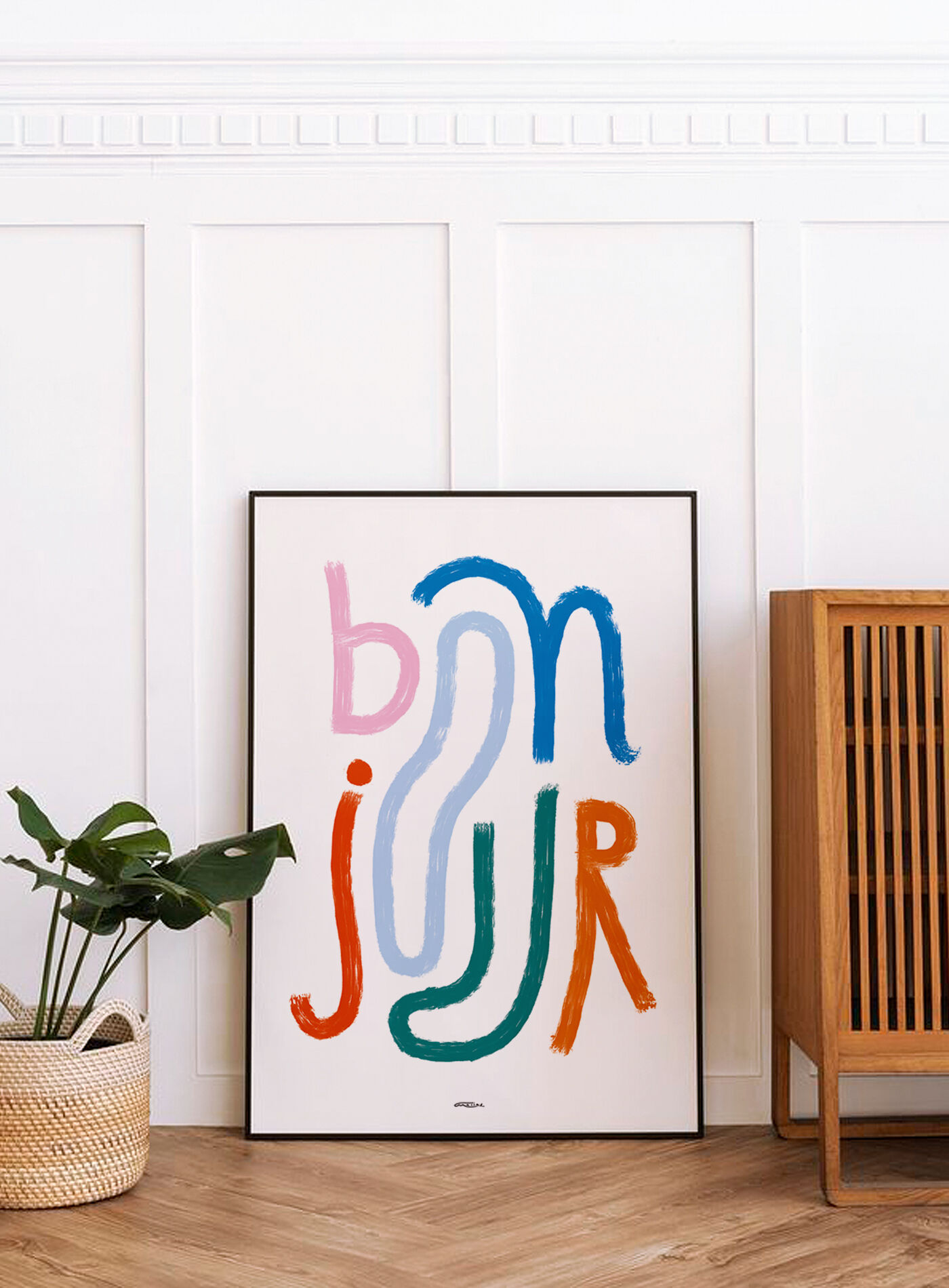 Wall poster with the word Hello 30cmx40cm