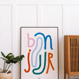 Wall poster with the word Hello 30cmx40cm