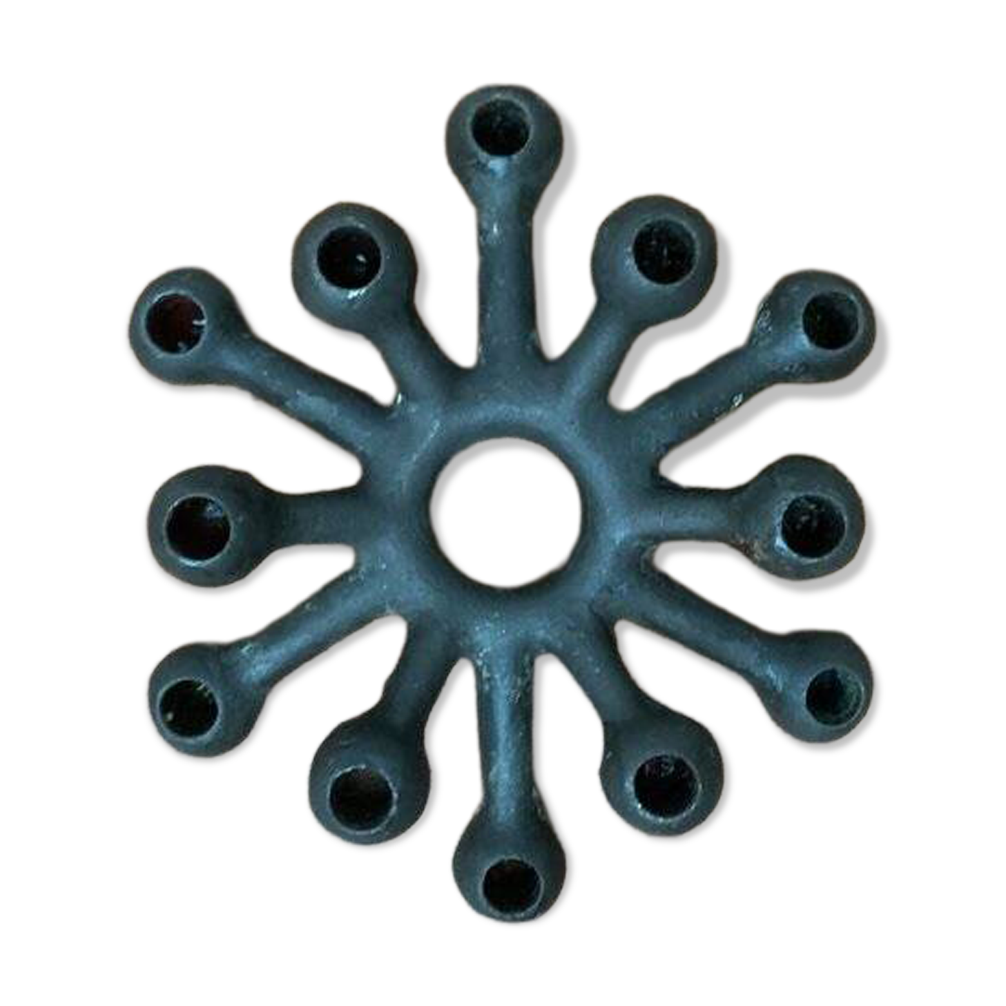 Brutalist Danish candle holder from the mid-century in cast iron by Jens H. Quistgaard.