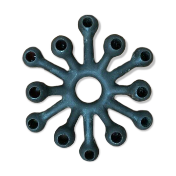 Brutalist Danish candle holder from the mid-century in cast iron by Jens H. Quistgaard.