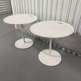 VITRA - Paire de Tables Rise Occasional Low Jasper Morrison Réglable