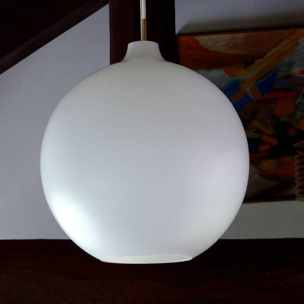 Louis Poulsen XL vintage opaline Scandinavian pendant light 40 cm