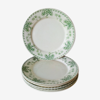 Six assiettes de Sarreguemines