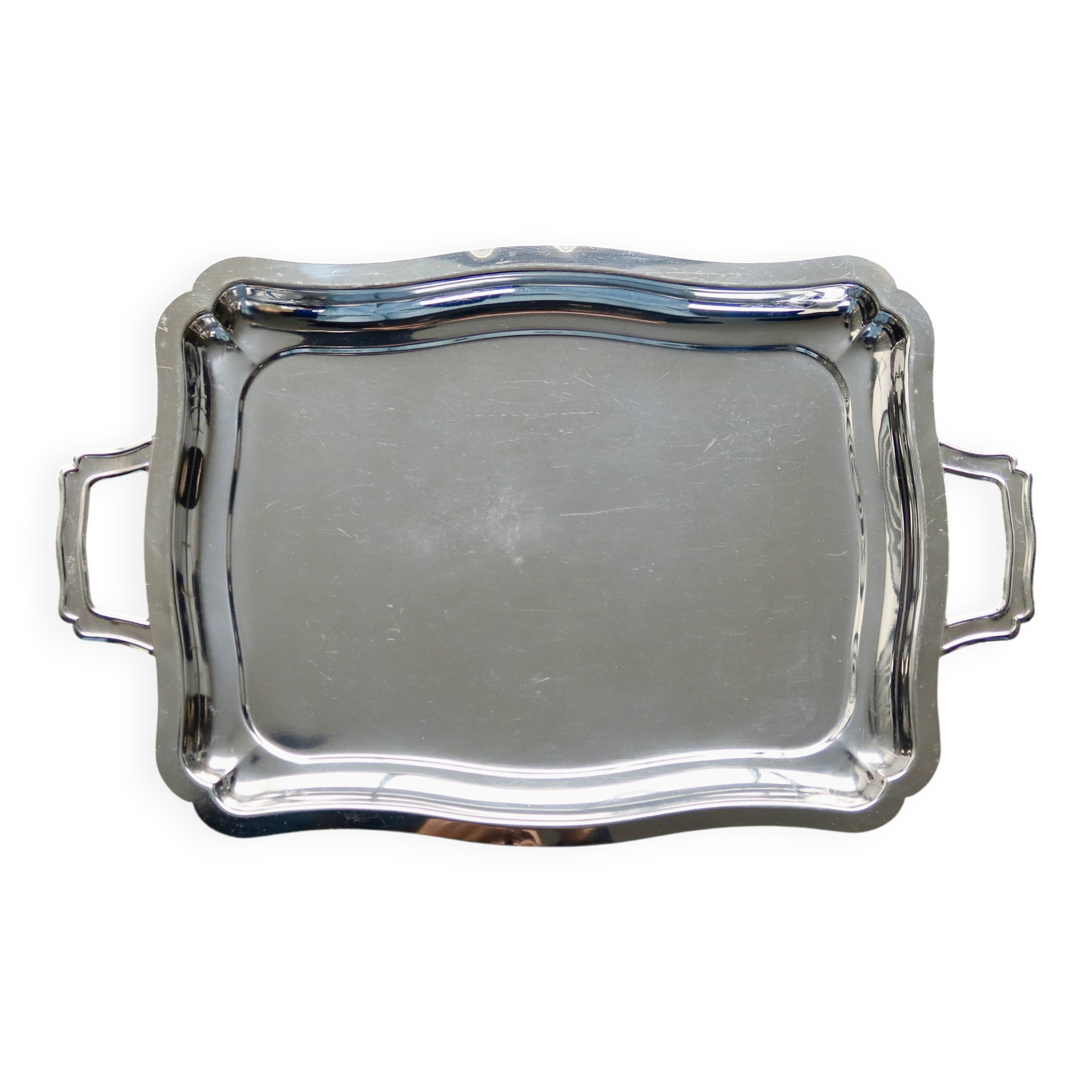 5 PLATS DE SERVICE CARTON RECTANGLE 24X33CM ARGENT
