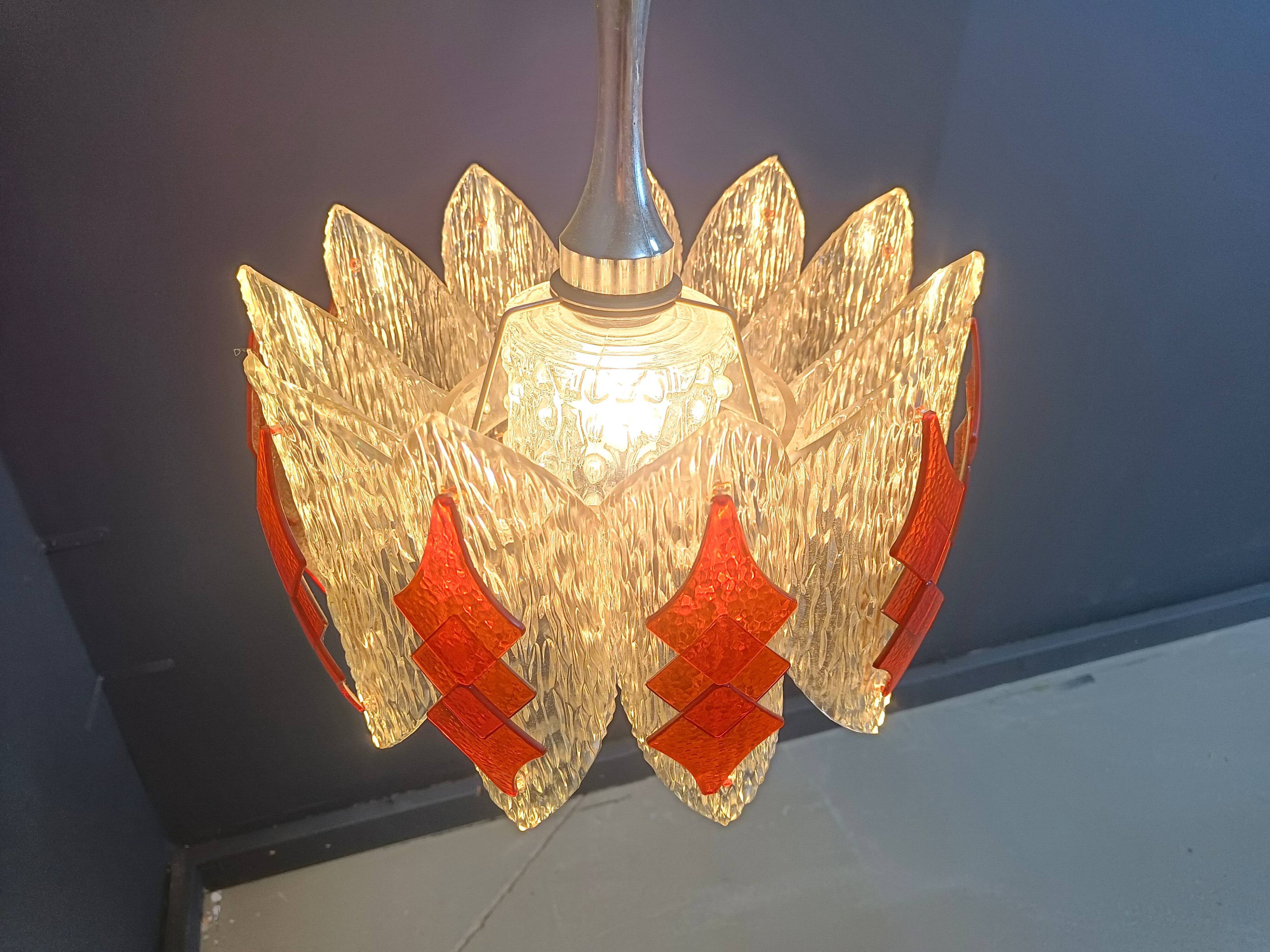 Acrylic space age chandelier by Marbach Leuchten, Germany, 1960s