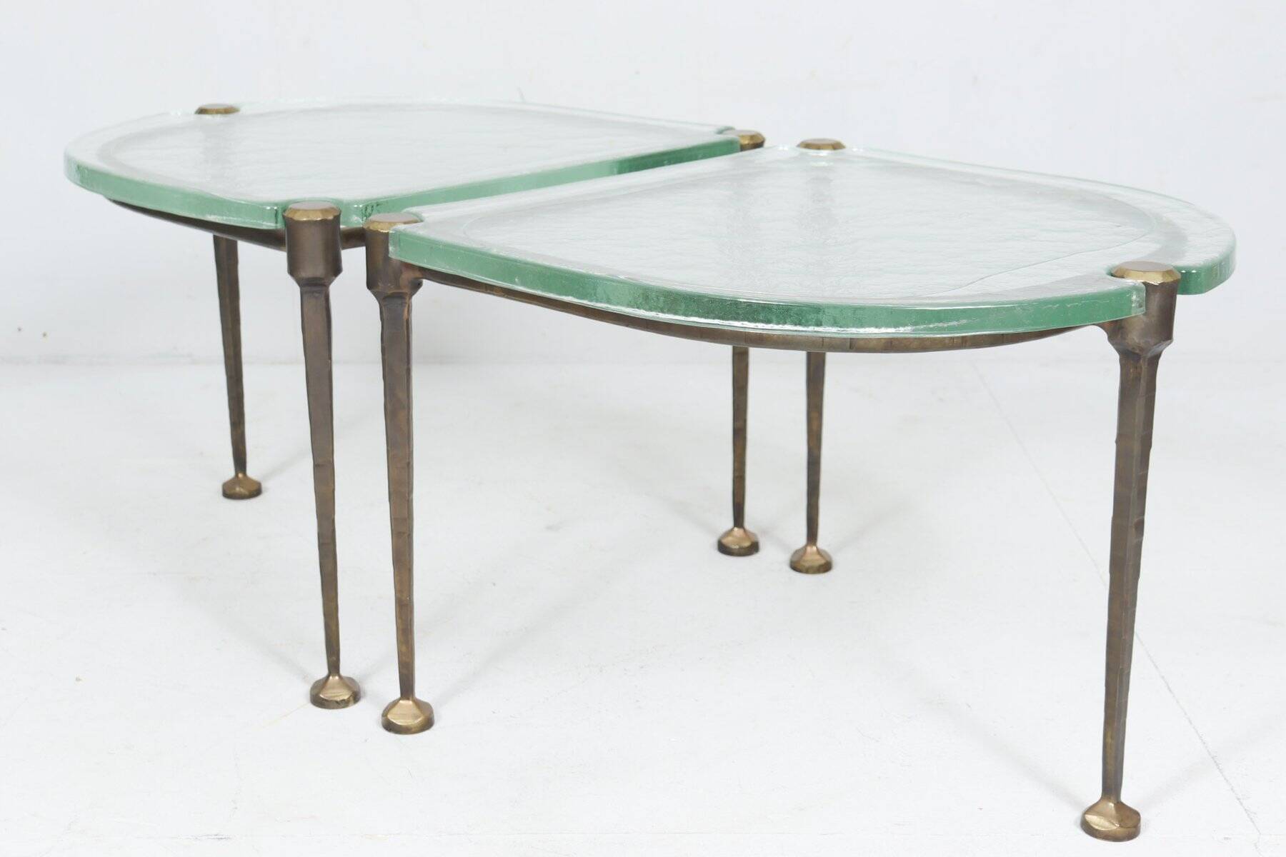 Brutalist German vintage coffee tables by Lothar Klute, 1980s, set of 2