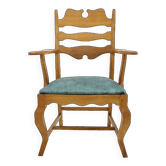 Fauteuil Henning Kjærnulf Razorblade des années 1960 en chêne massif pour EG Møbler, Danemark