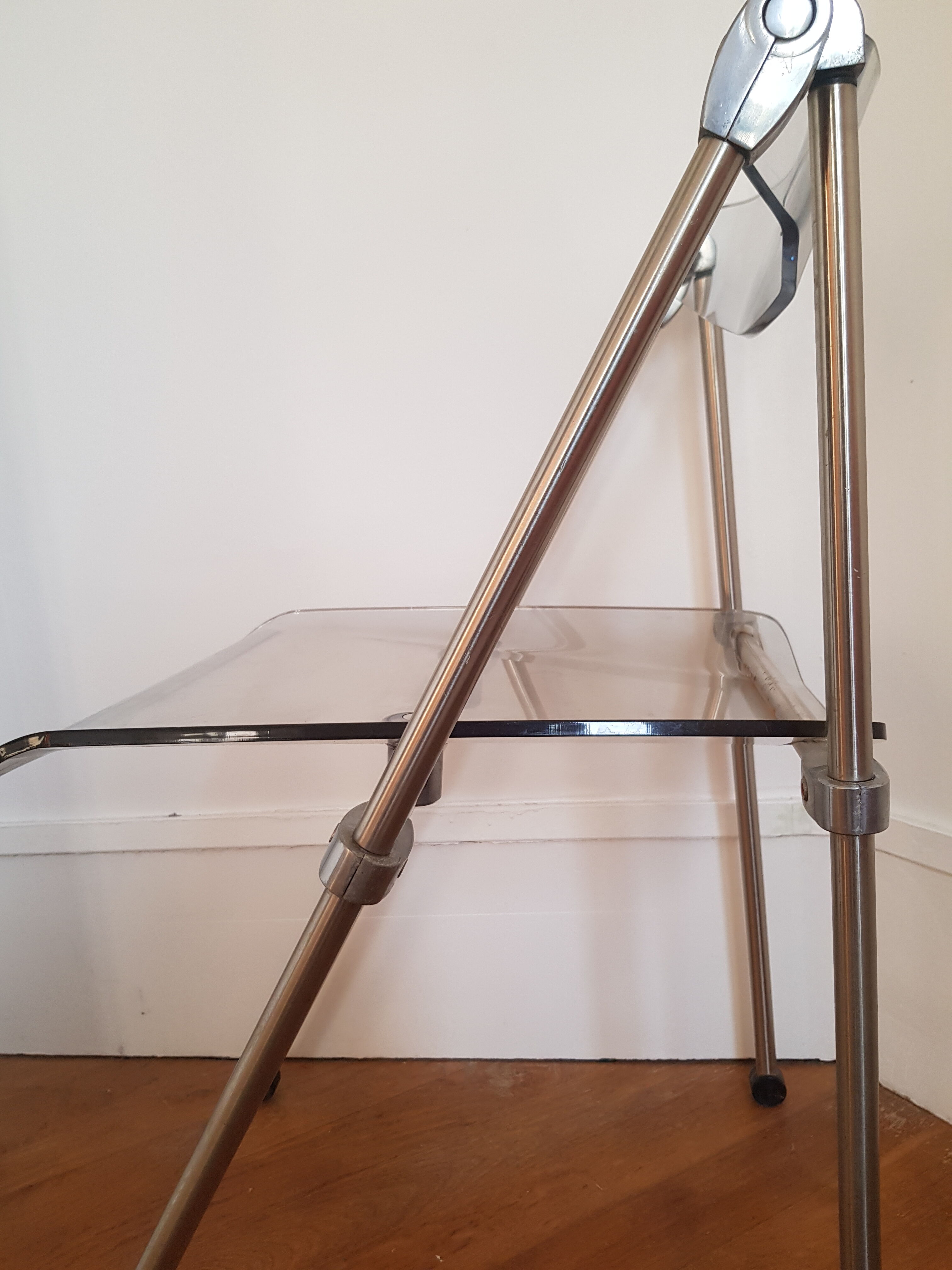 Vintage folding transparent chair
