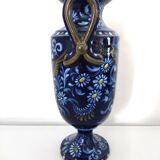 Small blue vase with birds