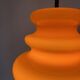 Bright orange glass pendant light AH 1 by Peill and Putzler 1960