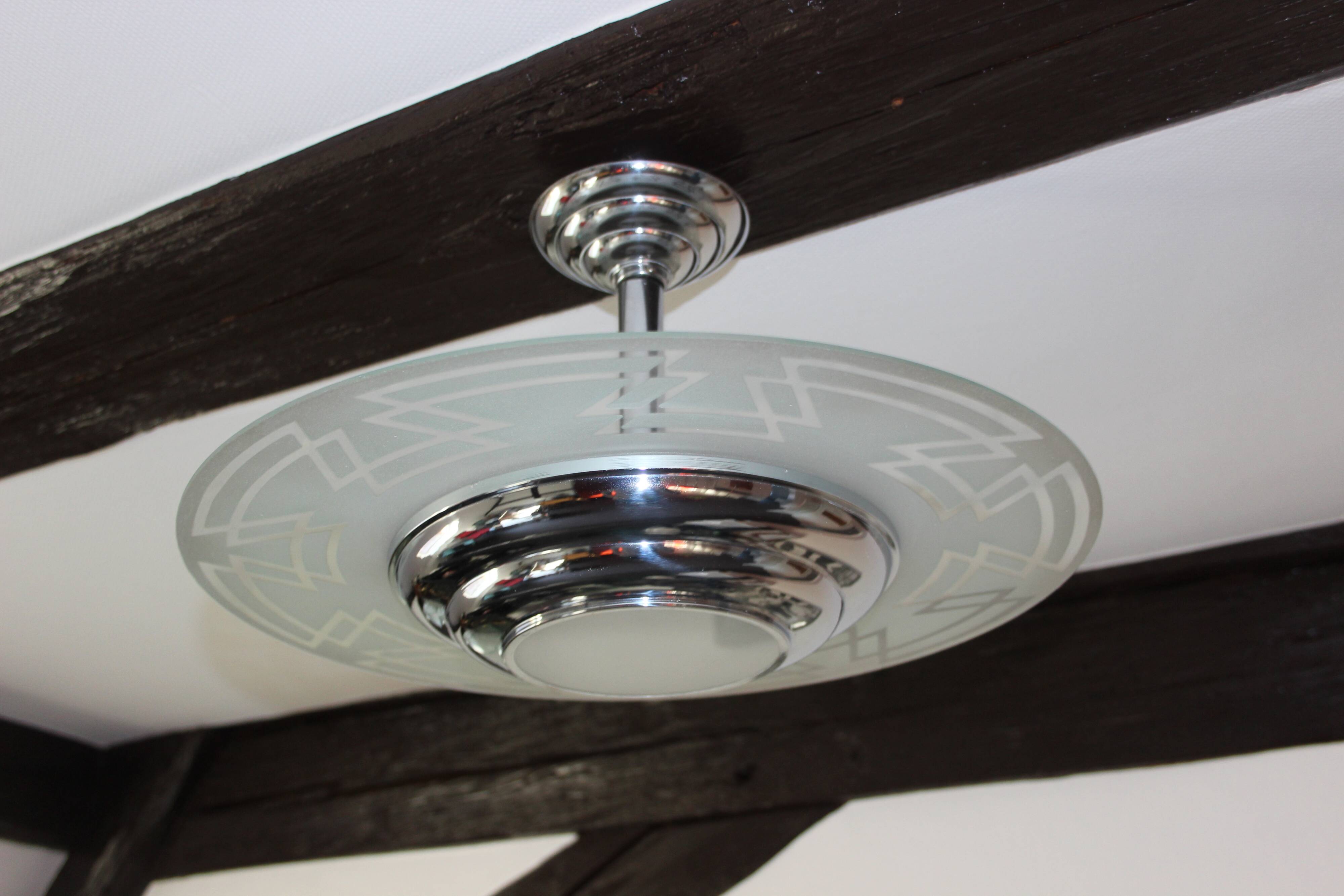Art Deco ceiling chandelier
