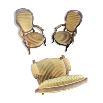 Lot fauteuils style Napoléon 3