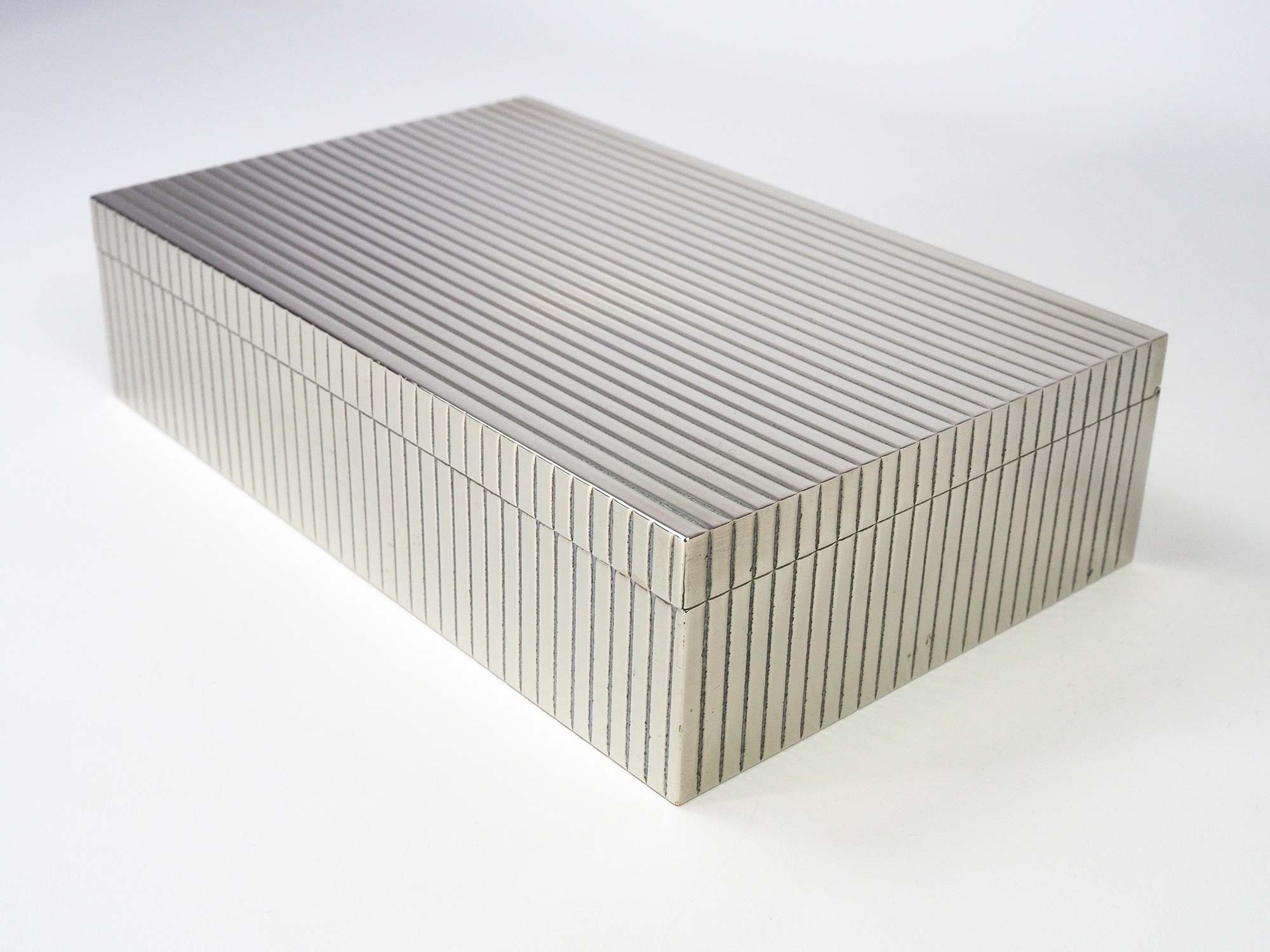 Art Deco box in Silver Metal in the Style of Sigvard Bernadotte