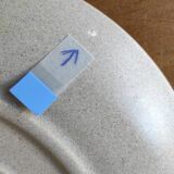 Set of 8 St Amand stoneware plates with Marguerite decor